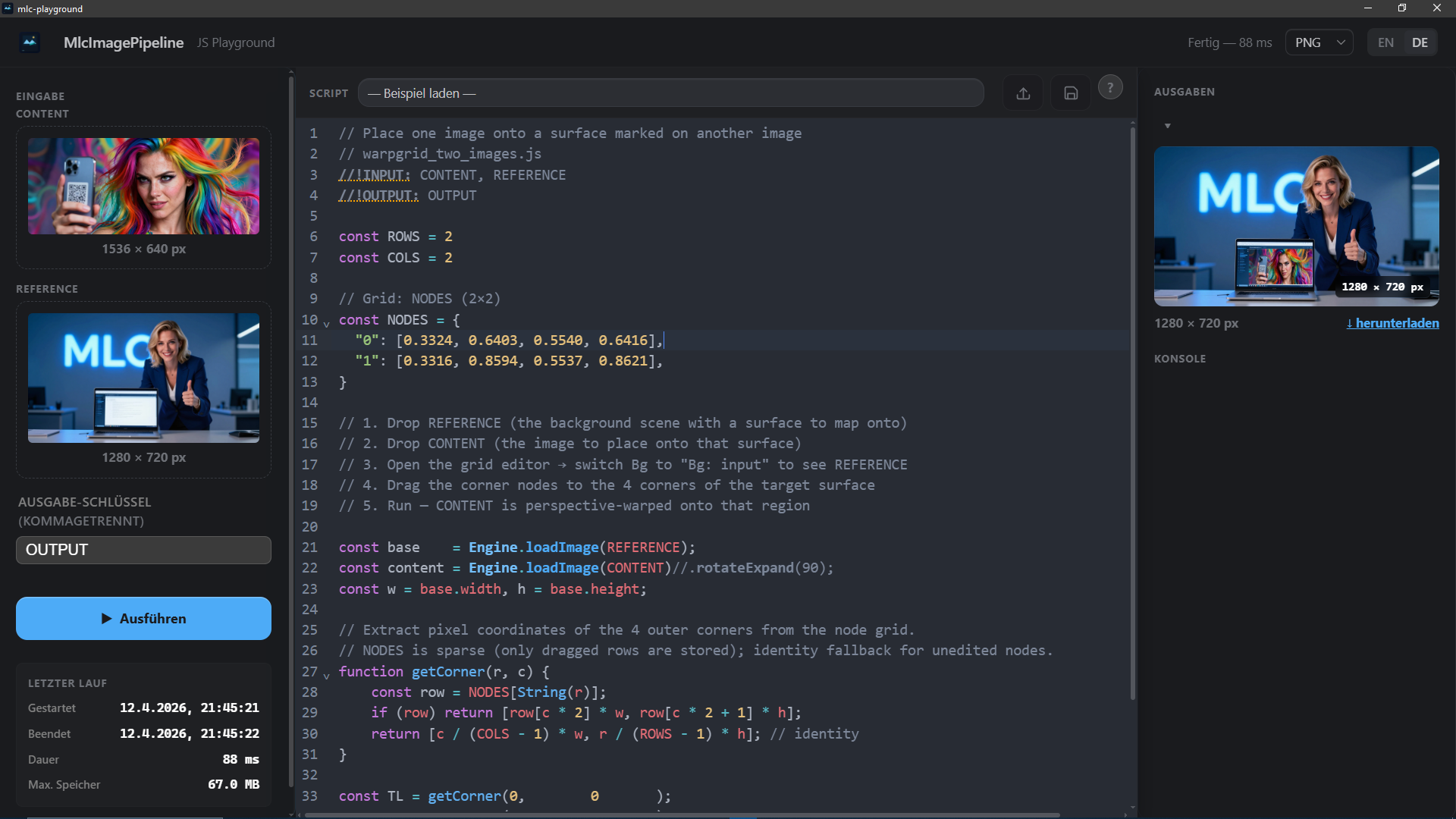 MLC OpticScript Screenshot 4